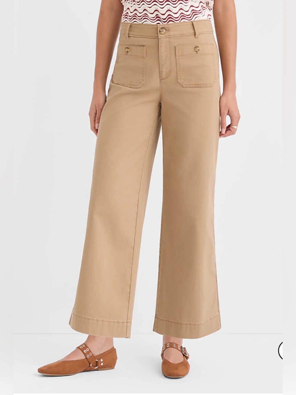 LOFT Palmer Wide-Leg Pants in Tan